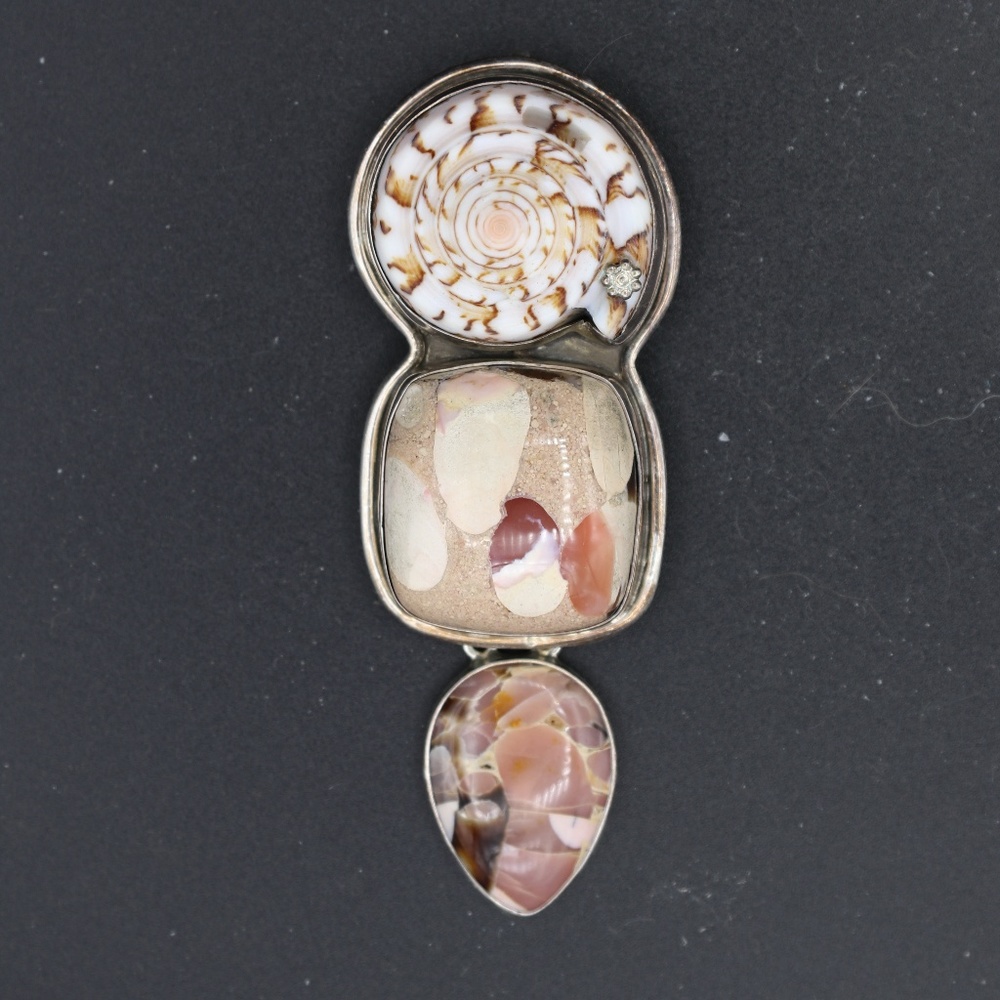 Vintage Amy Kahn Russell Pin/Pendant AKR silver